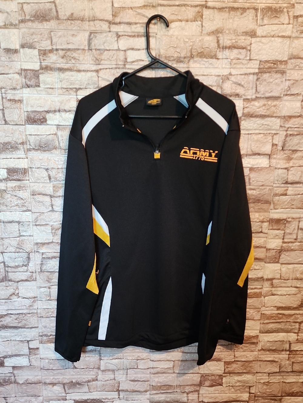 Army Performace Black and Yellow Quarter-Zip Pullover